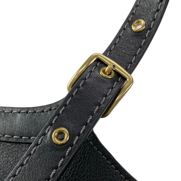 Auth COACH - CAM00 Black Leather Tote Bag - Picture 8 of 15